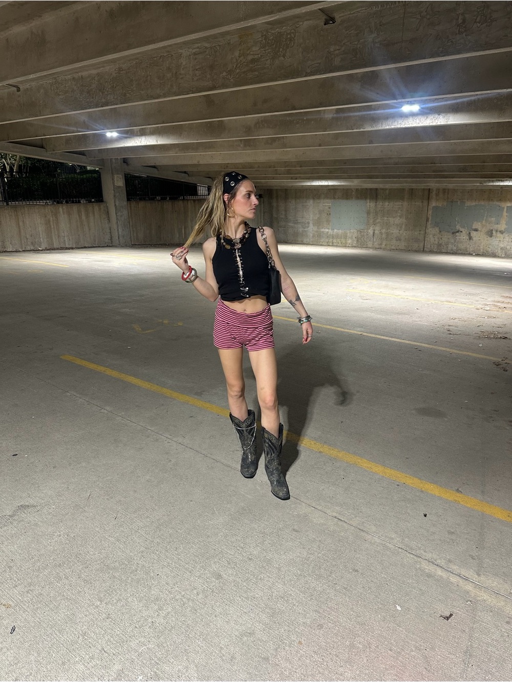 Original Retro Brand Black Tank Top with Safety Pin Accent - Picture 7 of 7